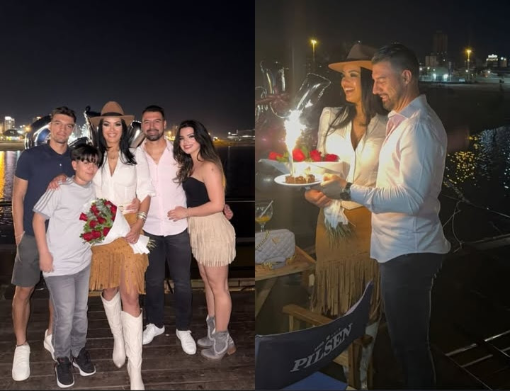 (VIDEO) ¡Espléndida, Gloria Vera apaga sus 41 velitas pegadita al Emperador!