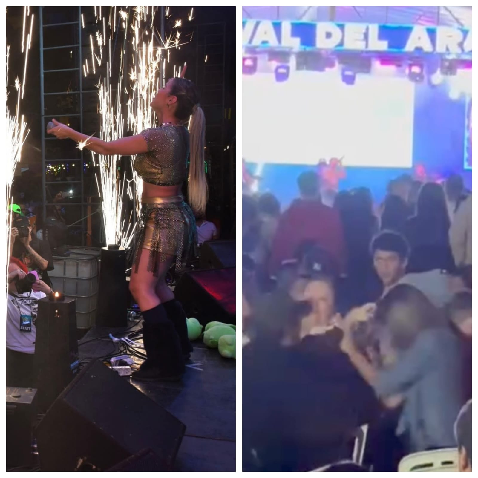 (VIDEO)Yiyis se agarraron de los pelos en festival mientras cantaba Nadia Portillo