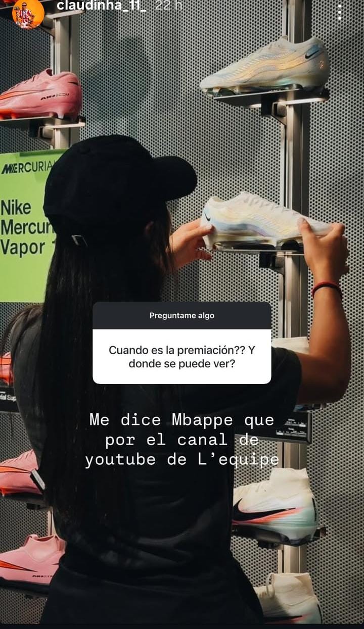 Claudia Martínez emocionada para hoy en la premiación del “Balón de oro”