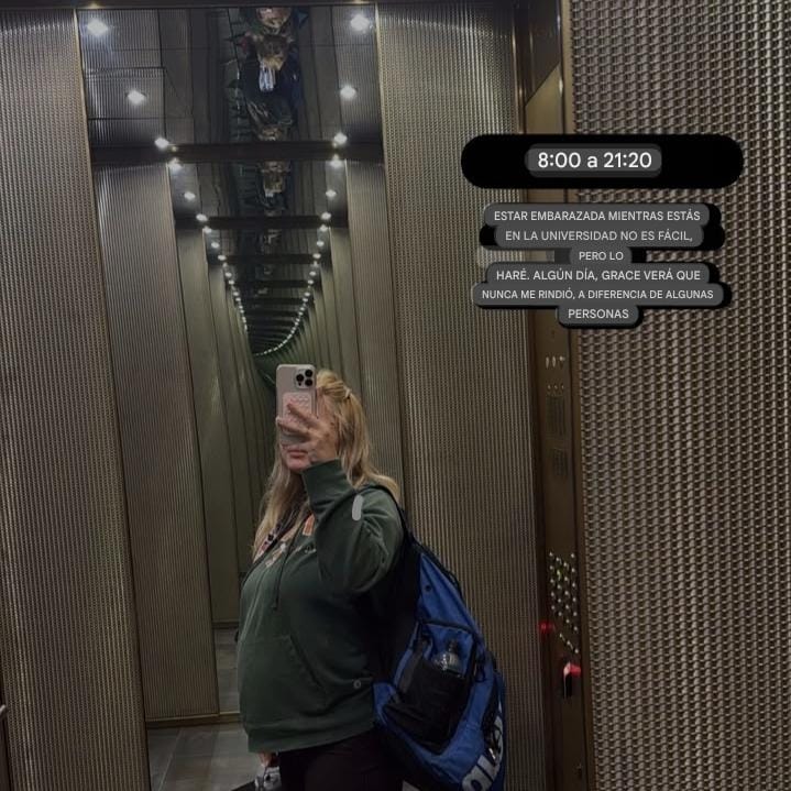 Luana Alonso y su lucha en la facu con pancita