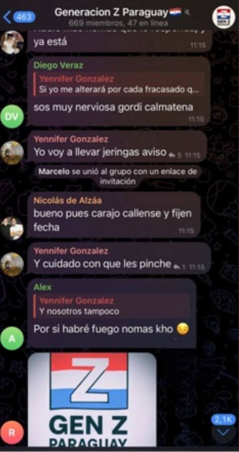 Doña amenazó co inyectar ndaje SIDA a manifestantes ha opyta presa