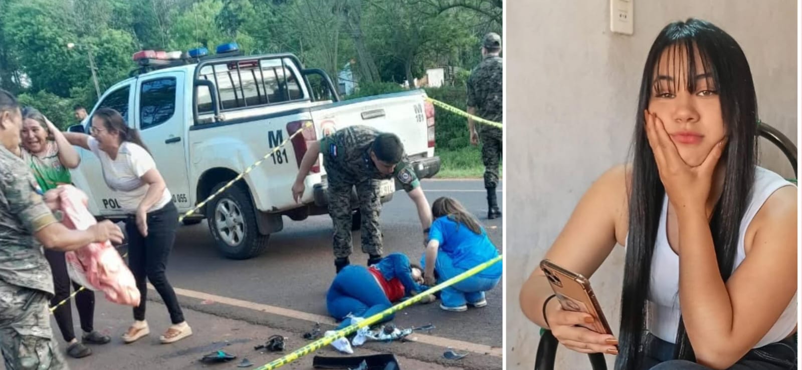 Una joven motoca omano en brutal choque