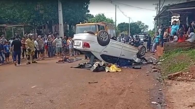 Karai murió tras chocar y volcar su rodado: Su esposa se encuentra en grave estado