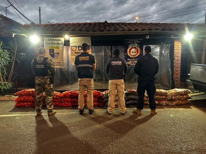 Incautaron atyra  de frutas y verduras de contrabando hormiga
