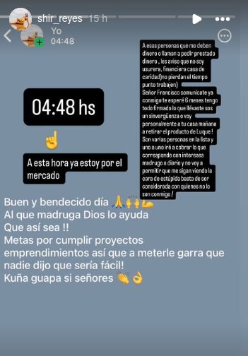 Ex modelo tiró una dura advertencia a los que le deben plata