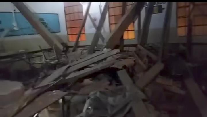 (VIDEO)¡Se derrumbó colegio en Lambaré!