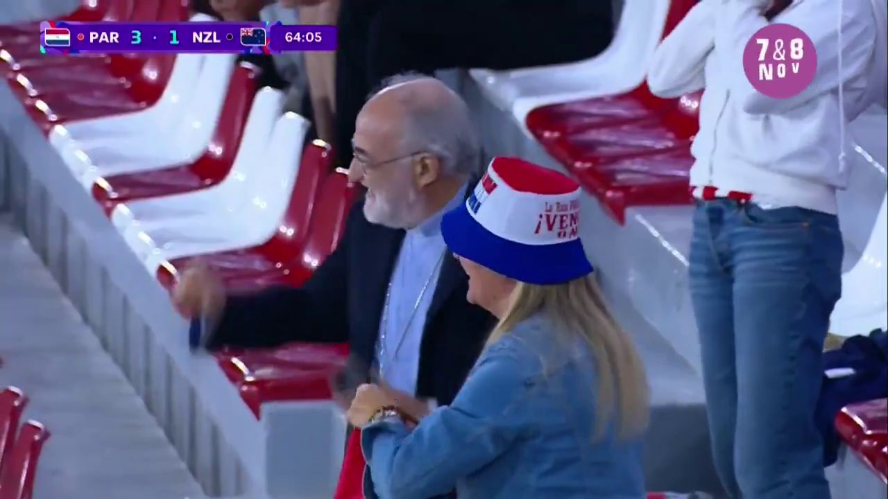 (VIDEO) ¡Famoso cardenal paraguayo se fue a ver jugar a “laschi” albirrojas Sub 17!