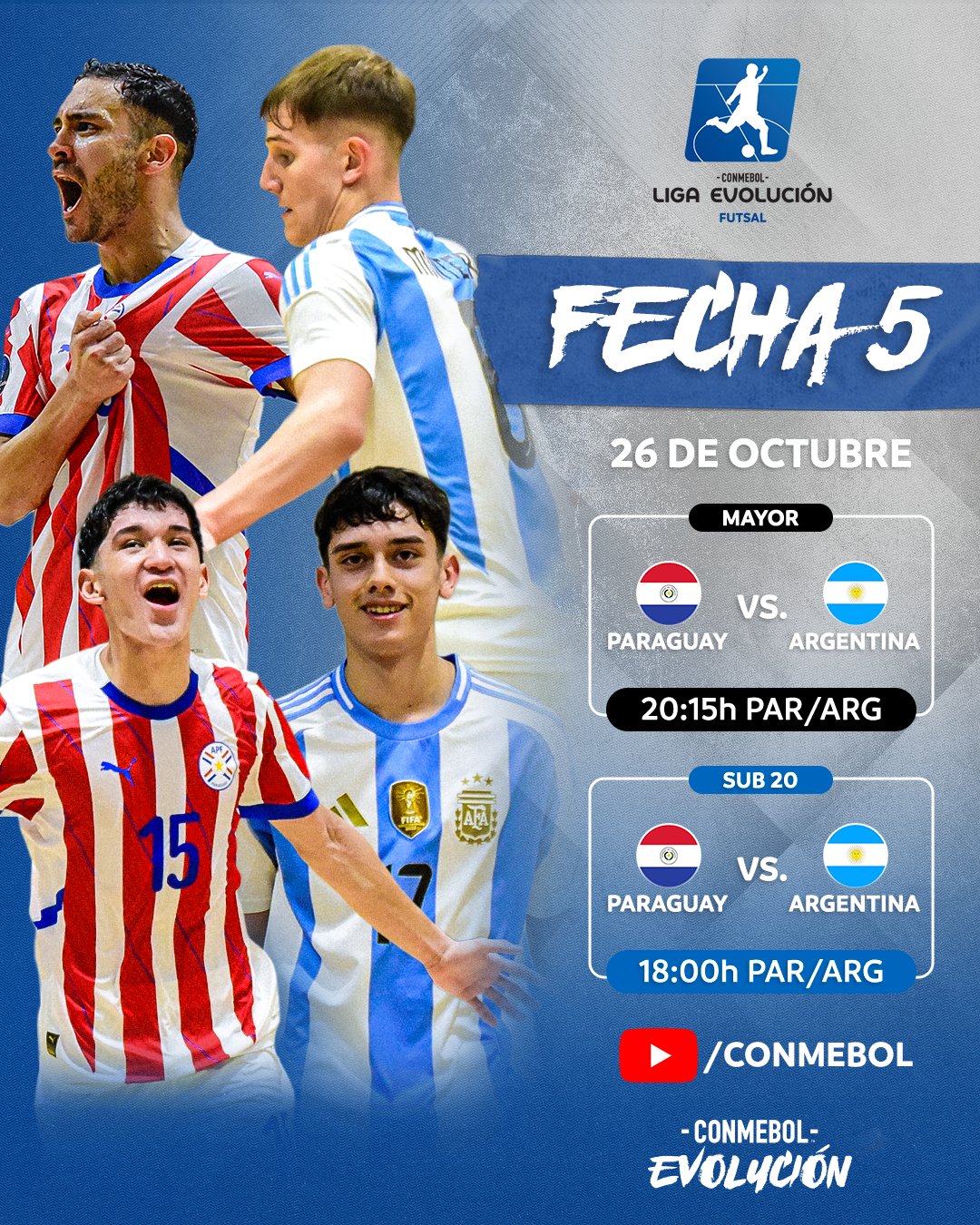 La Albirroja define hoy el título de la Liga Evolución Conmebol de Futsal FIFA