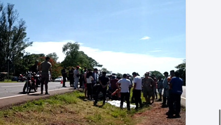 Motociclista ñandereja en terrible accidente rutero