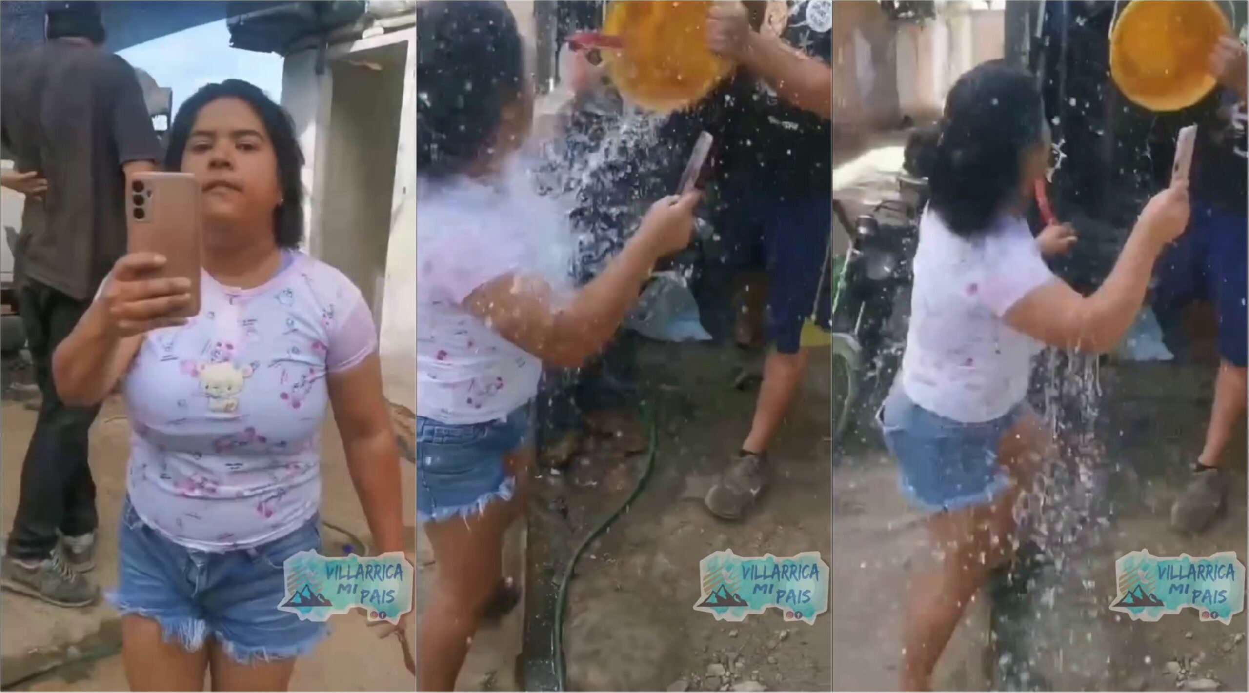 (VIDEO) “Ejecalmá” le dijo un karai y derramó balde de agua fría a su vecina