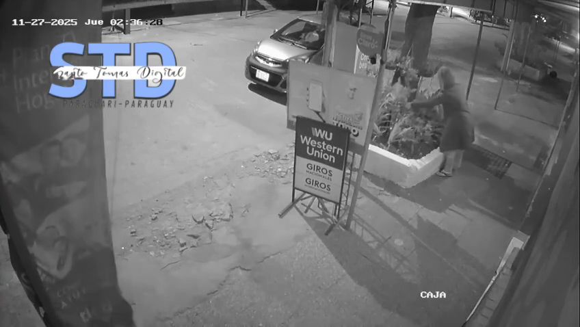 (VIDEO) ¡Doña chururú fue pillada robando plantas!