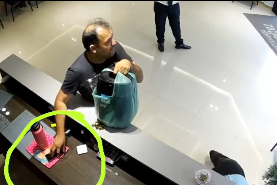 (Video) Omonda lelu de escribanía y fue capturado por  dueño del local