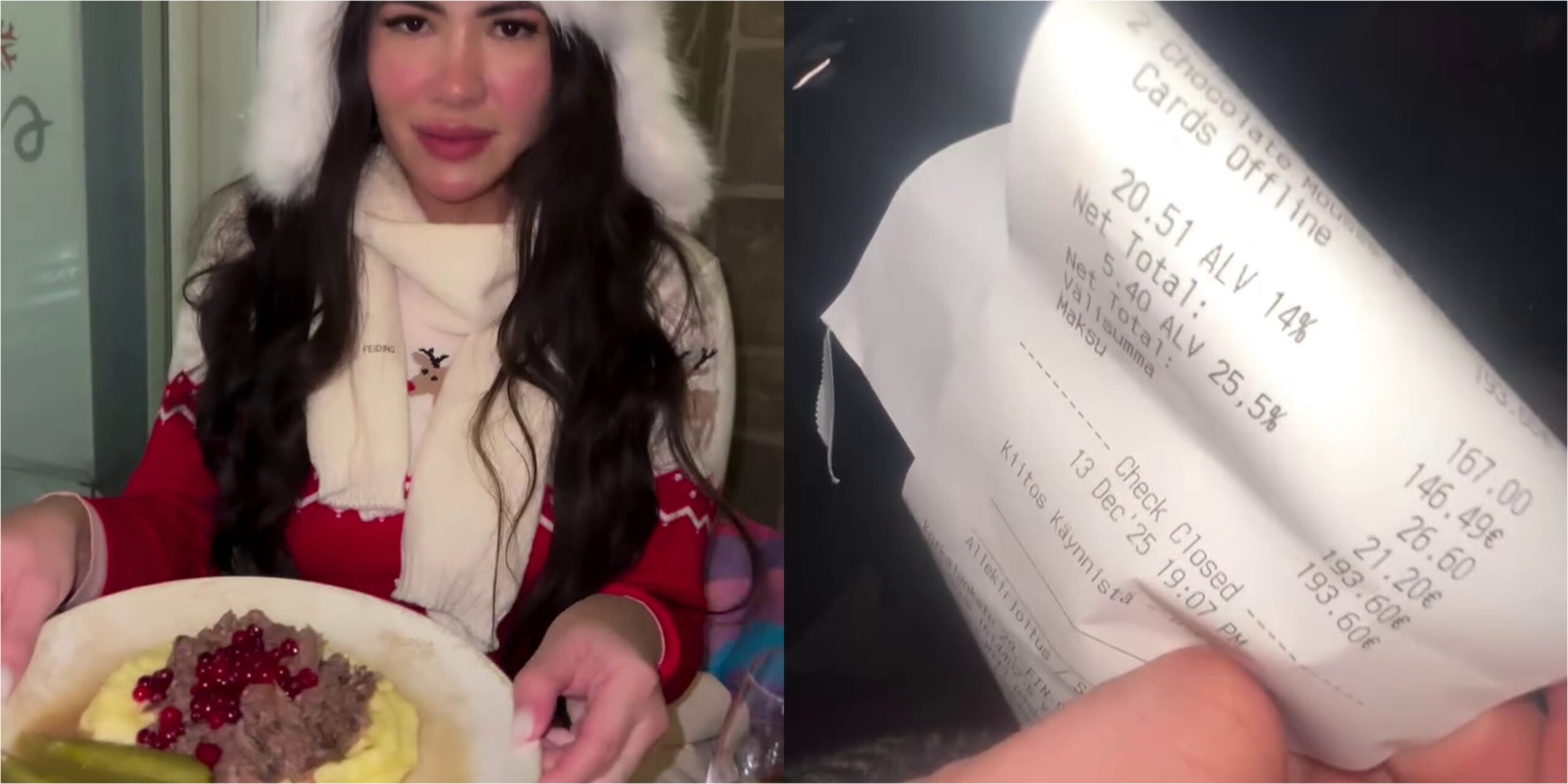 (VIDEO) ¡Laurys Dyva comió carne de reno y atendé cuánto le cobraron!