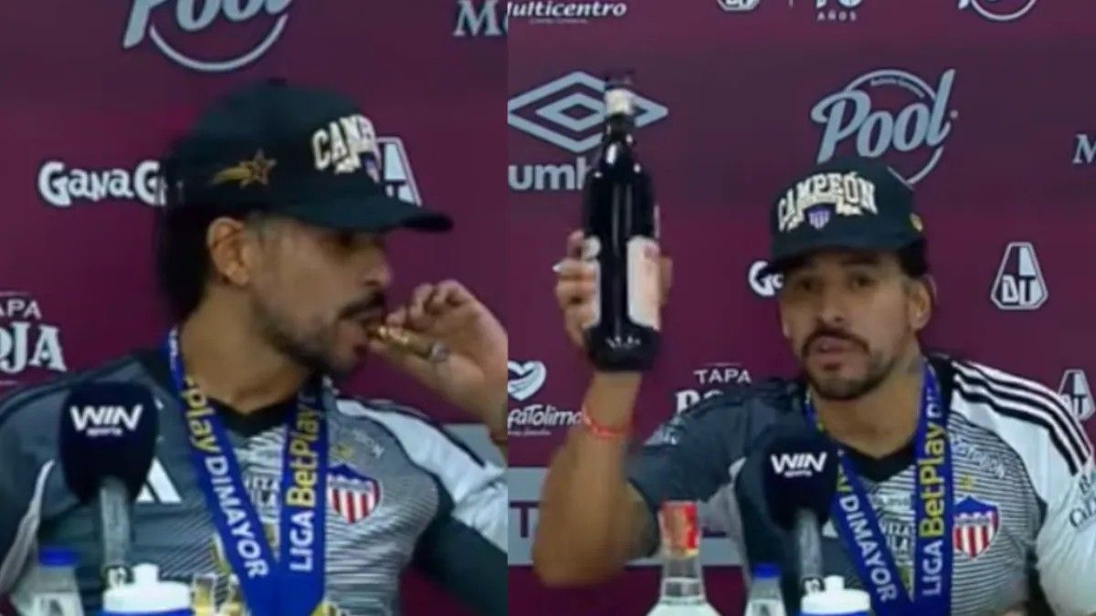 (VIDEO) ¡Pelotero paraguayo apareció fumando y dandole al chupi en plena conferencia!