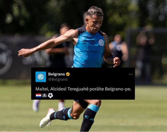 Belgrano saludó en Guaraní a su nuevo refuerzo paraguayo