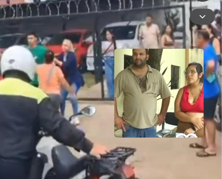 ¡Se armó feroz trifulca en una playa de autos!