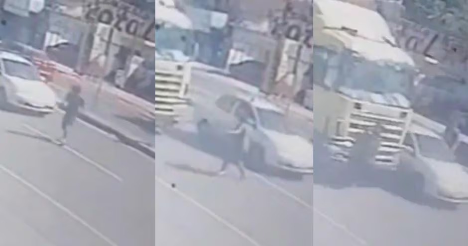 Discusión callejera casi termina en tragedia bajo las ruedas de un camión