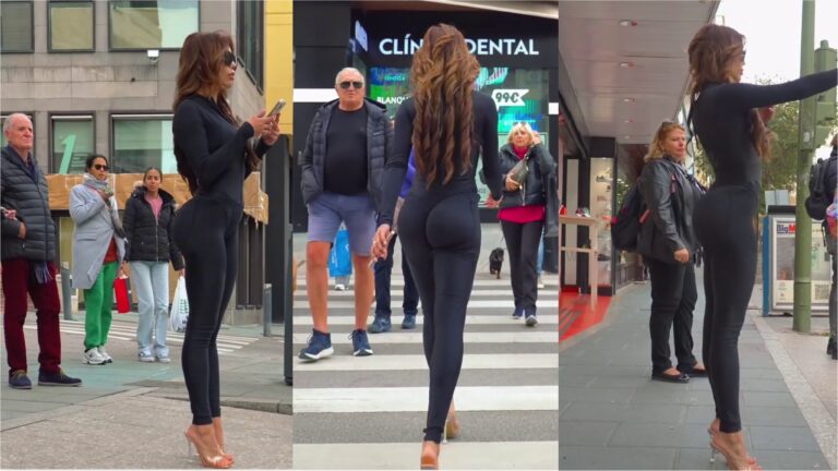 (VIDEO) ¡Modelo paraguaya robó miradas caminando por las calles de España!