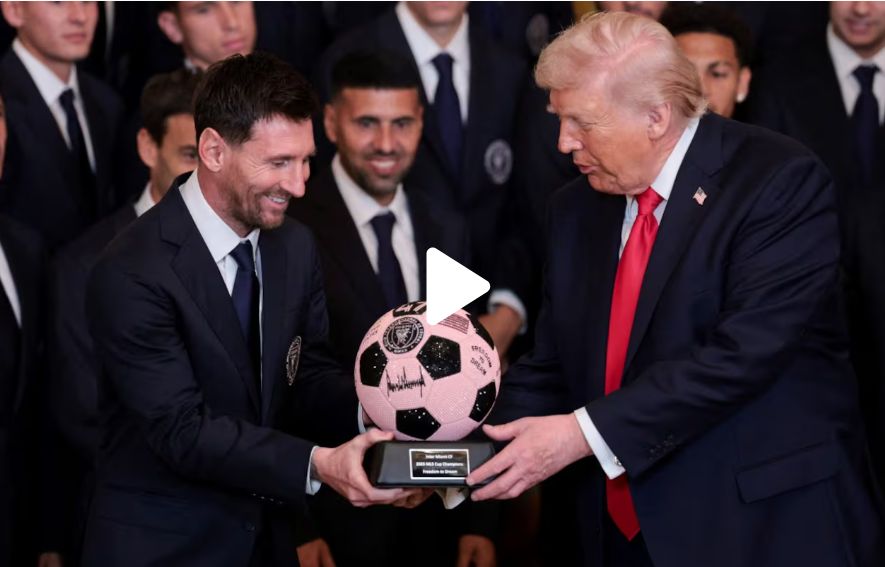 Messi visitó a Donald Trump en la Casa Blanca