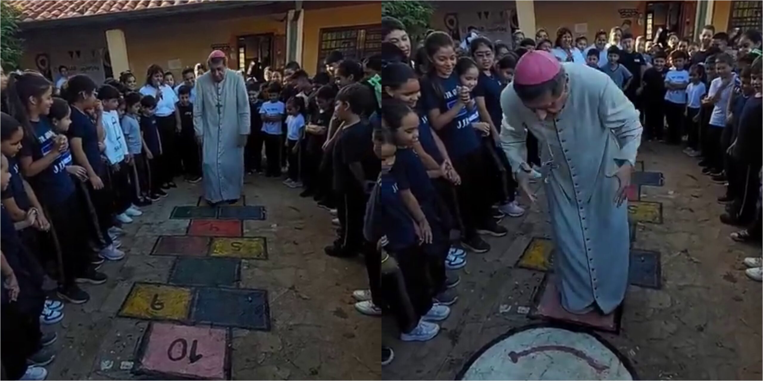 (VIDEO) ¡Mañami! El Monseñor Ricardo Valenzuela se puso a jugar al “descanso”