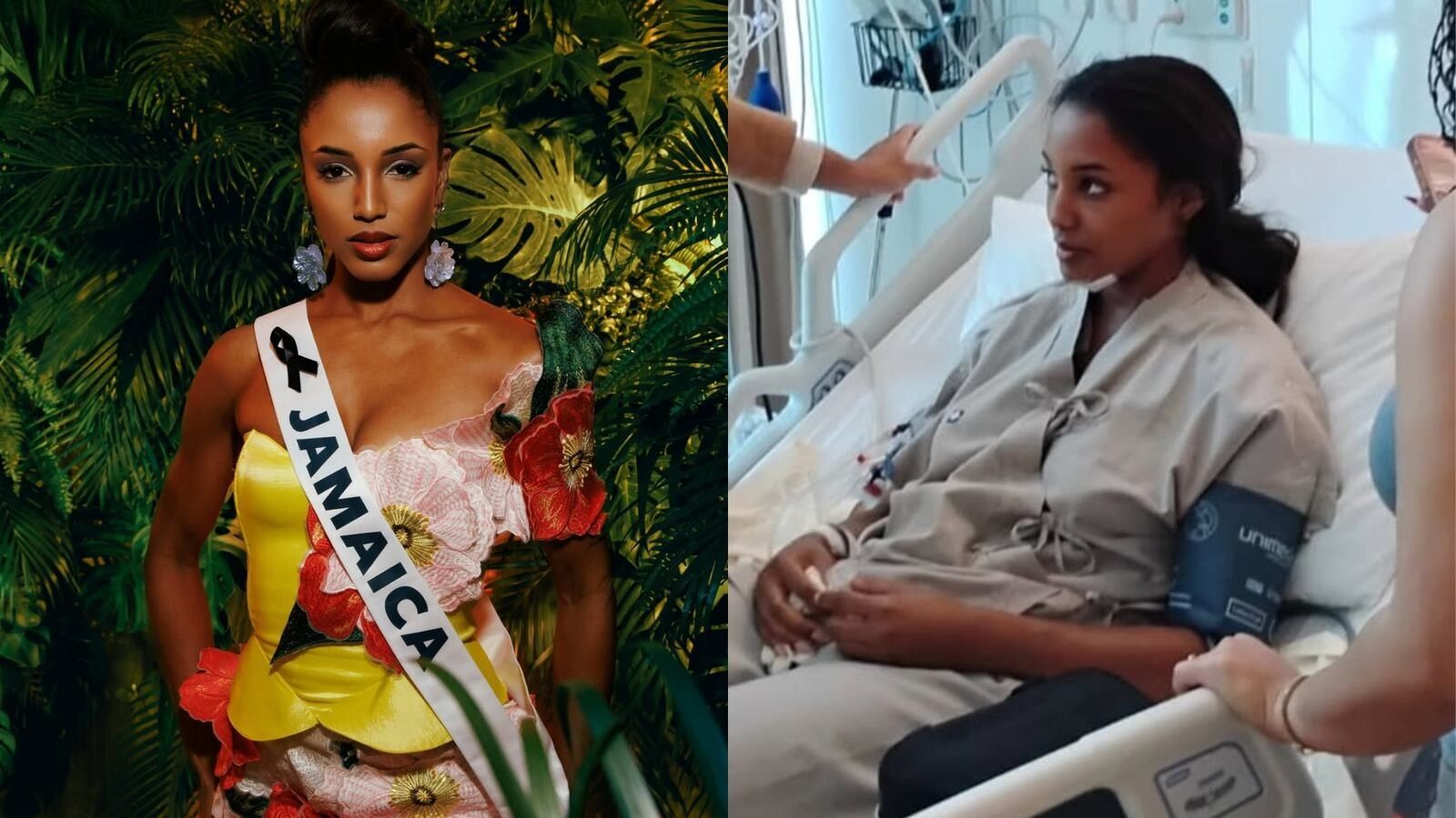 ¡Miss Jamaica salió del hospital a cuatro meses de su caída en Miss Universo!
