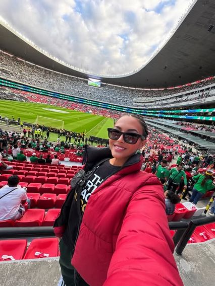 ¡Gi Britos estuvo presente en la reinauguración del Estadio Azteca: “Feliz porque esto recién empieza”!