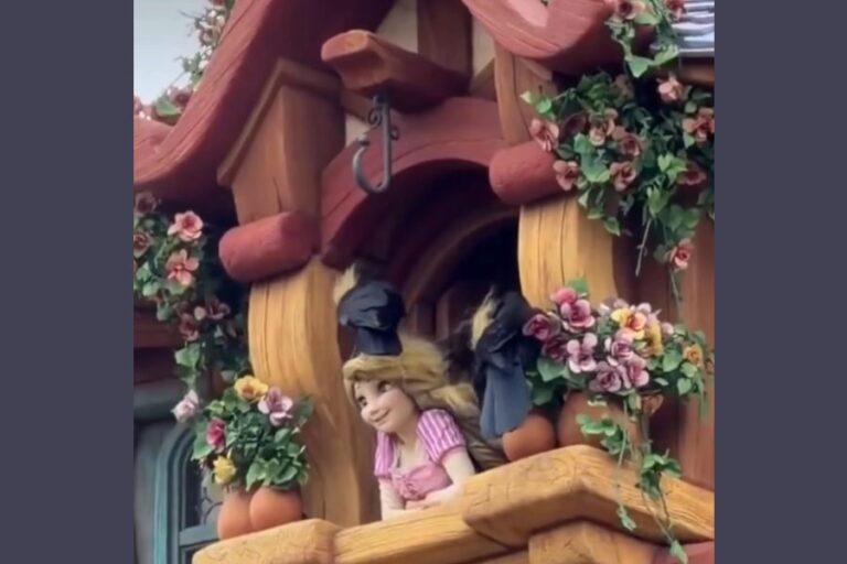 (VIDEO) ¡Dionoguarde! Cuervos atacaron a la princesa Rapunzel en Disneyland