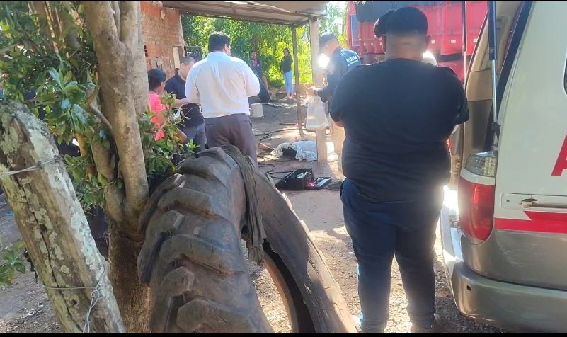 Cubierta okapu y mató a joven gomero en pleno laburo