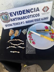 La droga incautada por los polis
