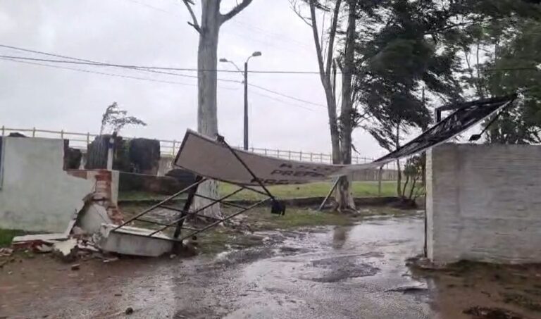 ¡Sarambi hizo la tormenta al pasar por Pilar!