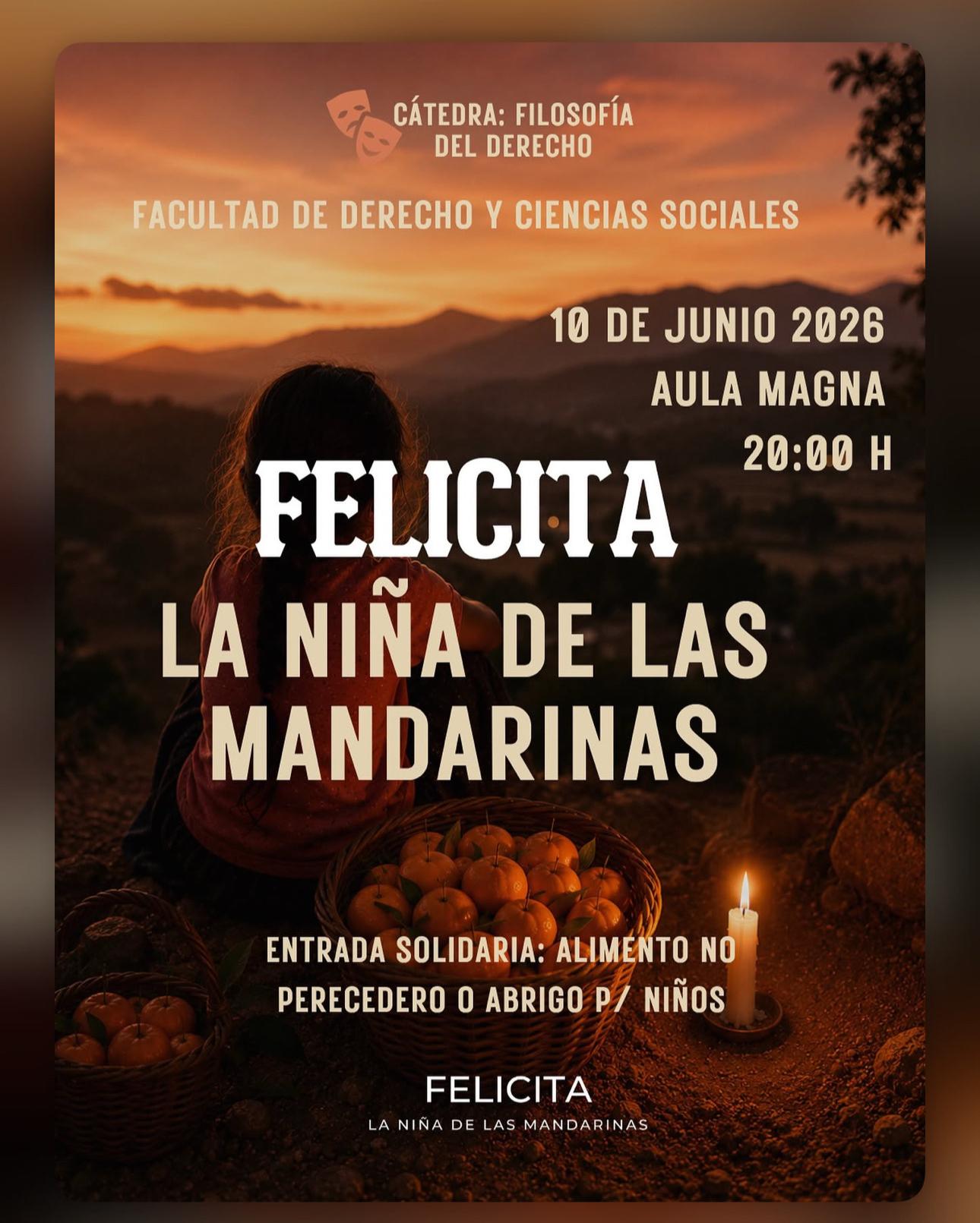 Sube a escena “Felicita, la niña de las mandarinas” con actu