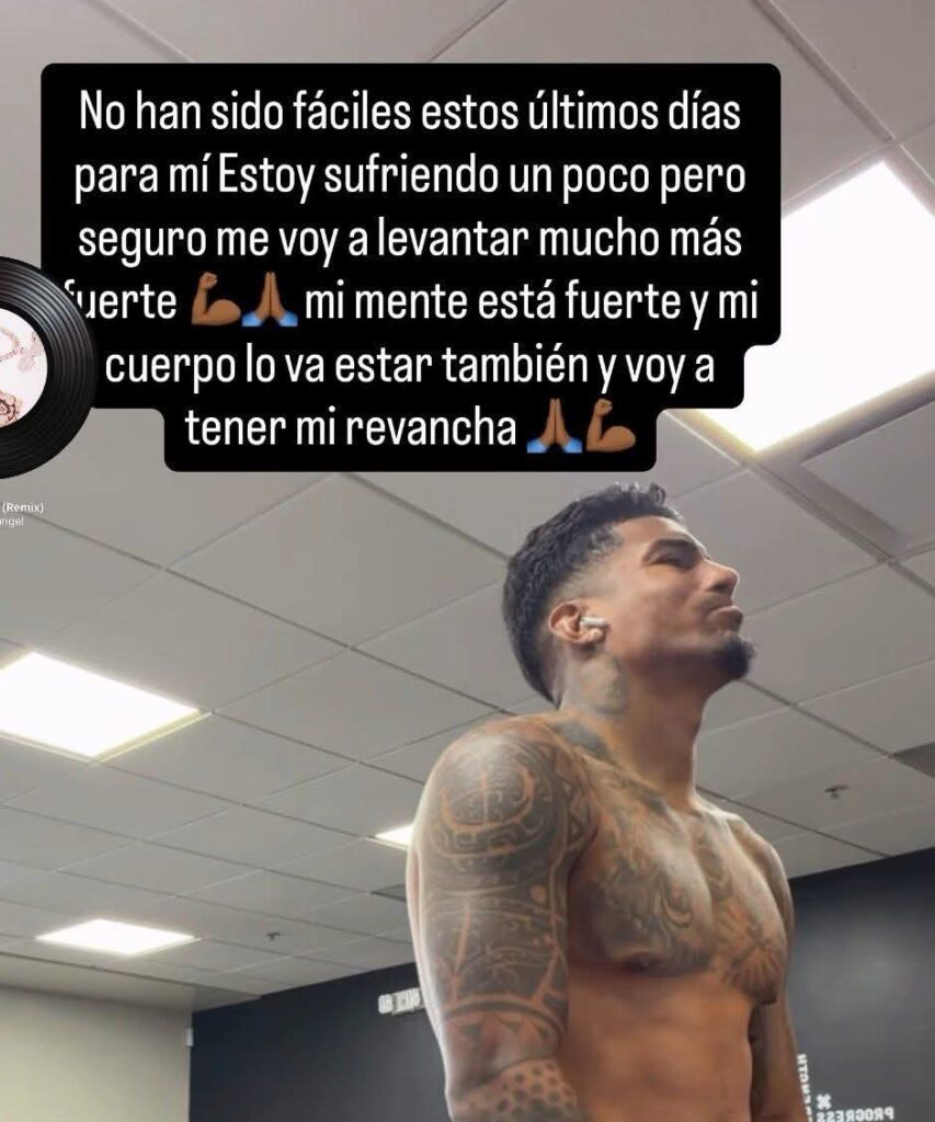 “No han sido fáciles estos días para mi, estoy sufriendo un poco”