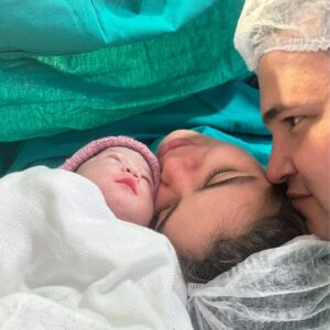 Nadia Portillo mostró la carita y nombre de su beba