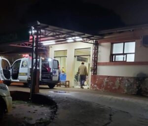 Le dio patatus  durante  el juego  de piki vóley