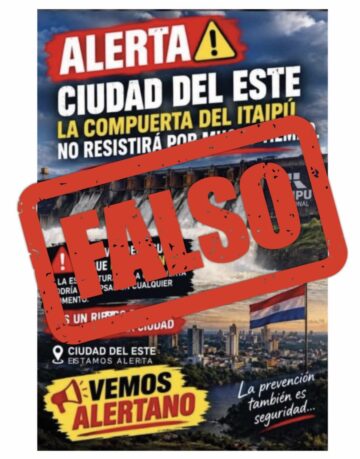 Itaipú aclaró que están haciendo tocorré de información falsa