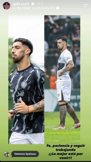 Lo que posteó Gabriel Avalos ante las críticas por no hacer goles